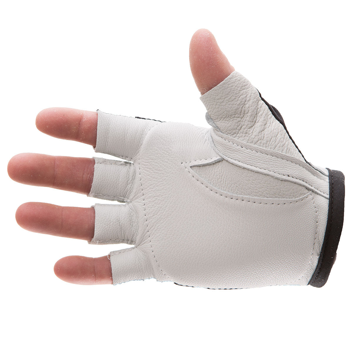 Impacto Anti-Impact Glove, Nylon Lycra with Pearl Leather, Half Finger, X-Large