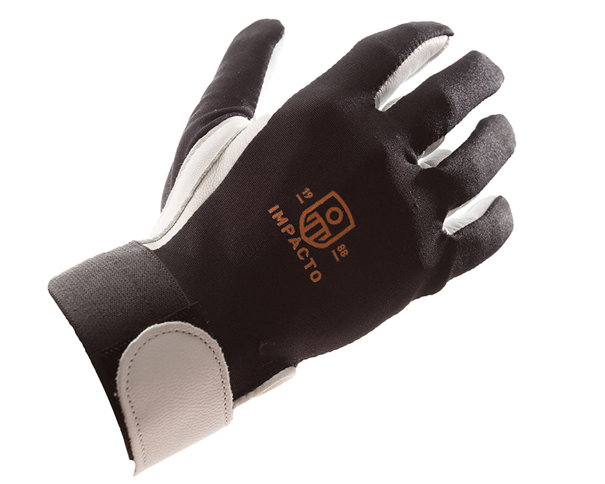 Impacto Anti-Impact Glove, Nylon Lycra with Pearl Leather, Full Finger, Small
