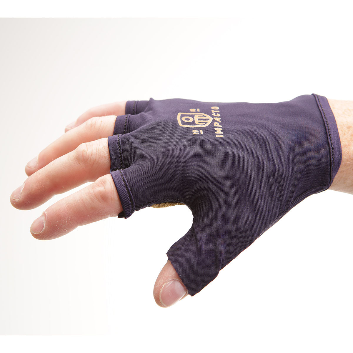 Impacto Anti-Impact Glove, Nylon Lycra with Grain Leather, Fingerless, X-Small