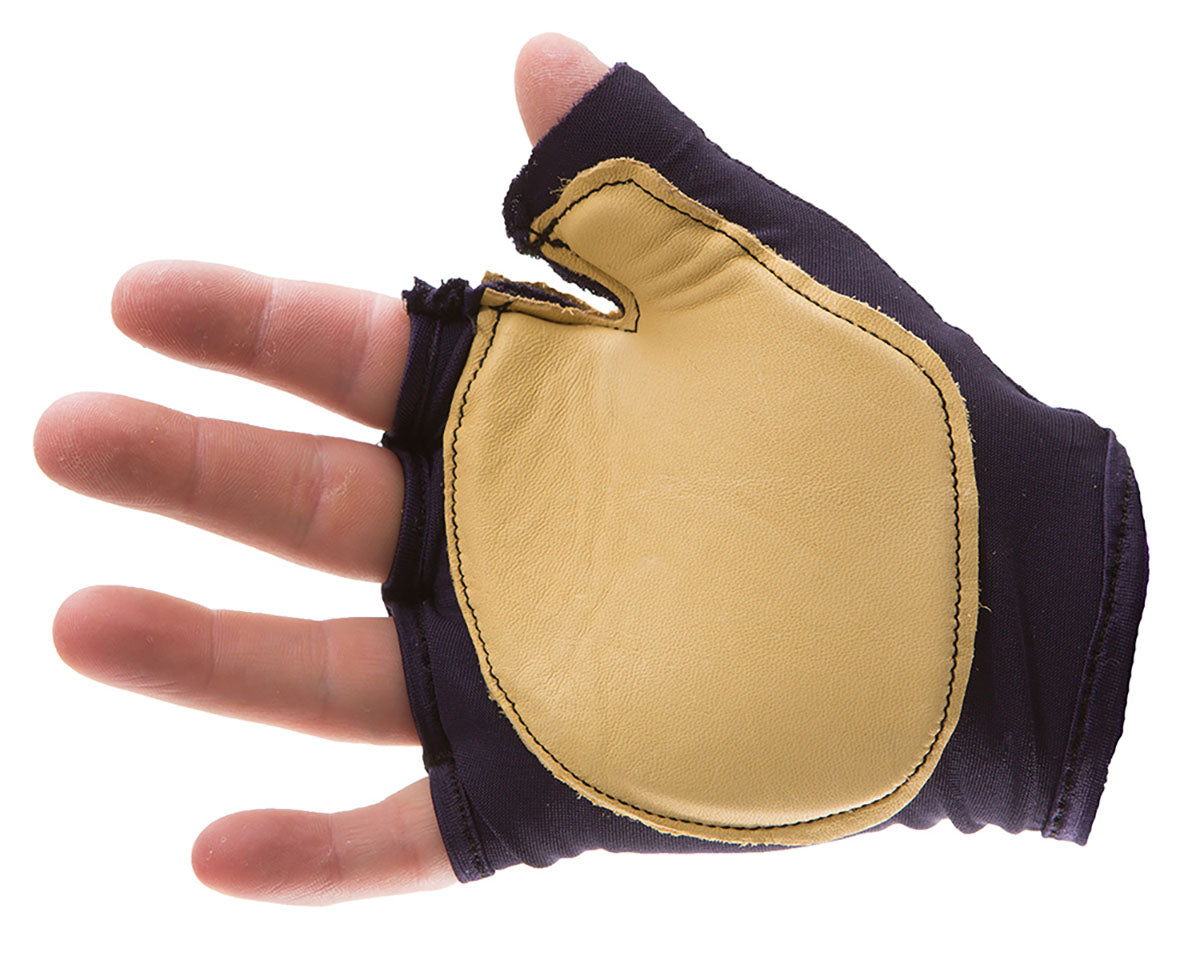 Impacto Anti-Impact Tool Grip Glove, Nylon Lycra with Grain Leather, Fingerless, Large