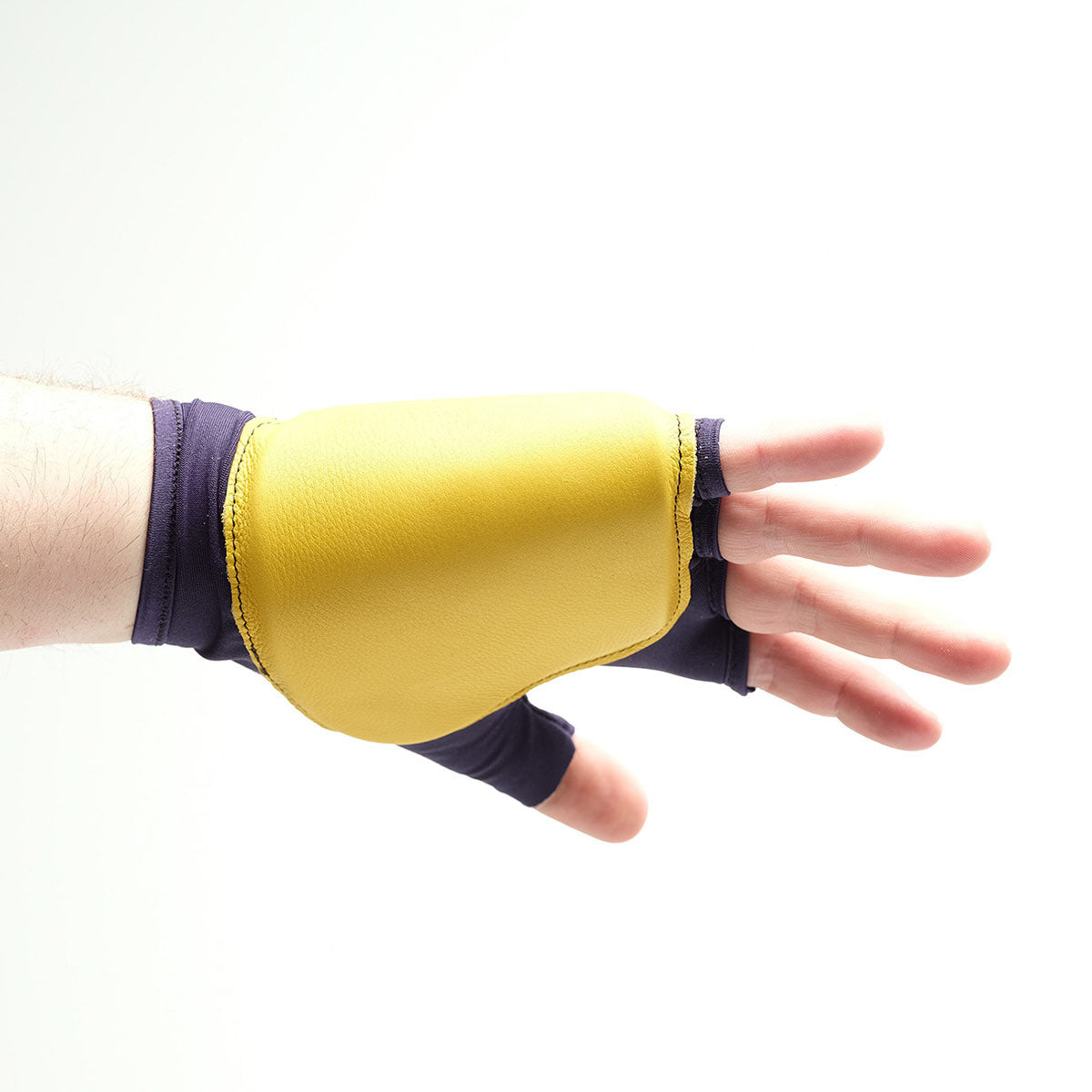 Impacto Double Padded Anti-Impact Glove, Nylon Lycra with Grain Leather, Fingerless, X-Small