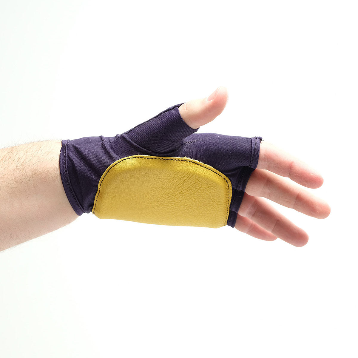 Impacto Double Padded Anti-Impact Glove, Nylon Lycra with Grain Leather, Fingerless, X-Large