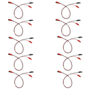 Connector Cord, 24", Alligator to Alligator, Red and Black, Pack of 10 Pairs