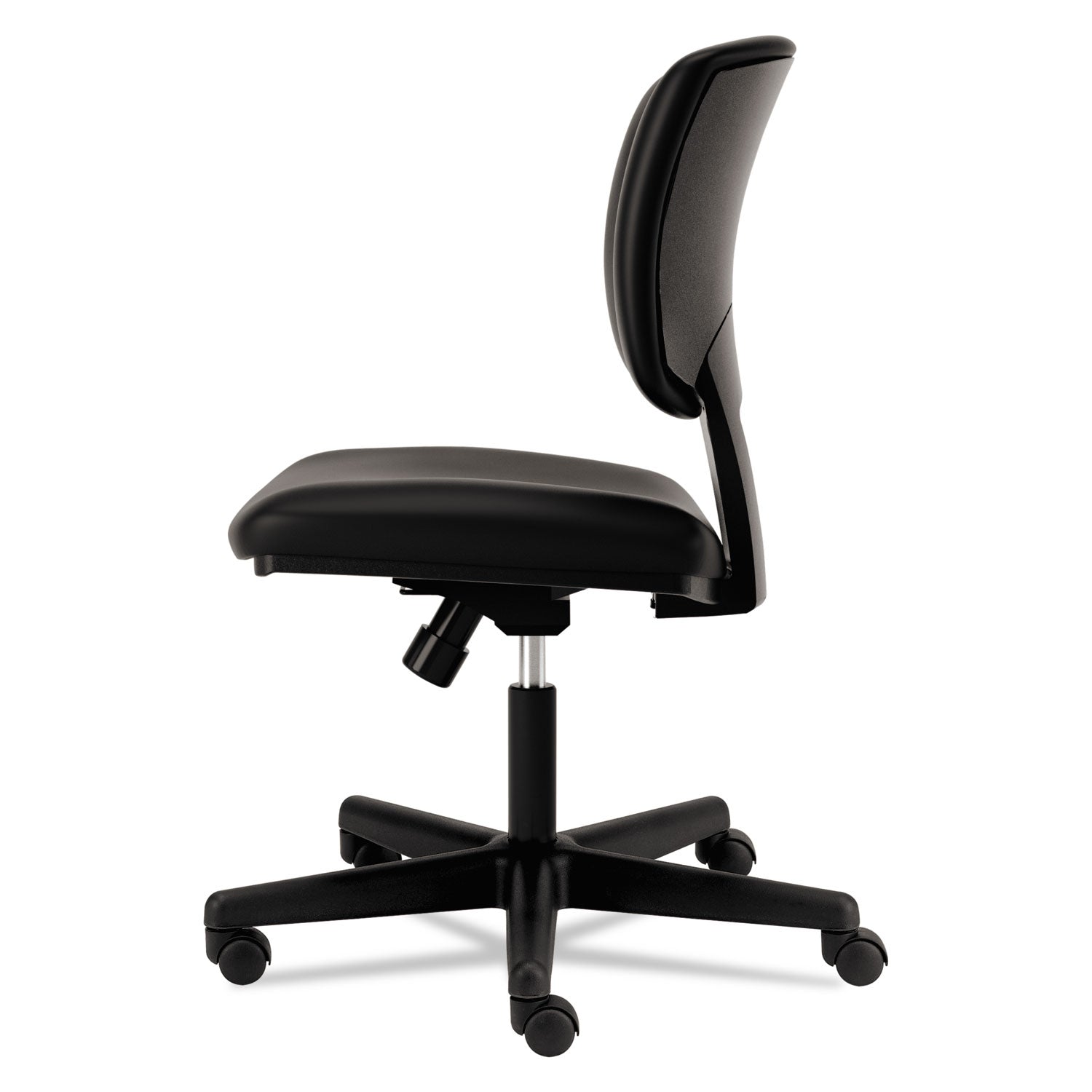 Black Seat Color - Bonded Leather Seat Material - Black Back Color - Bonded Leather Back Material - Black Frame Color - Low Back - 5-star Base - Black - 1 Each