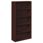 71" Height x 36" Width x 13" Depth x 1.1" Thickness - 5 Shelve(s) - Cove Edge - Material: Particleboard - Finish: Laminate, Mahogany - Scratch Resistant, Wear Resistant, Spill Resistant - For Office - 1 Each