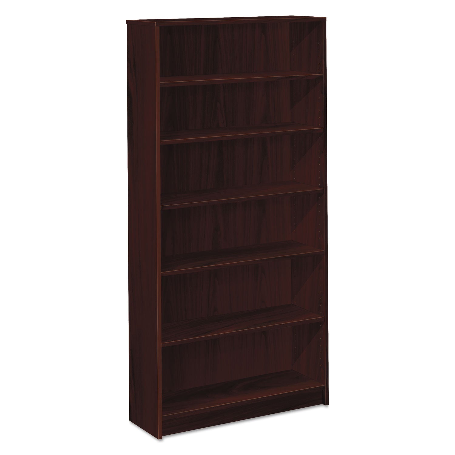 72.6" Height x 36" Width x 11.5" Depth - 6 Shelve(s) - Finish: Mahogany - 1 Each