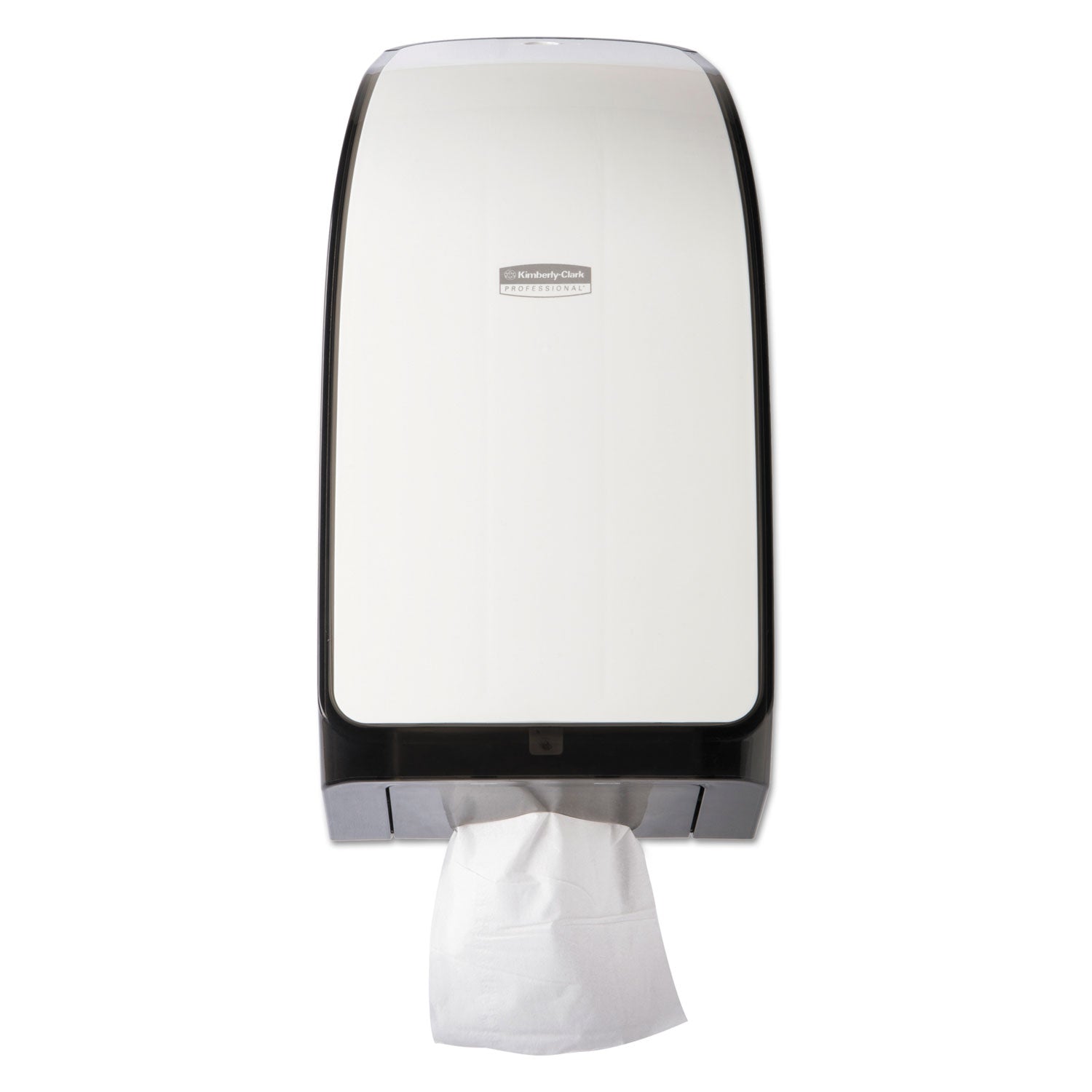 Scott Hygienic Bathroom Tissue Dispenser, Holds 2 Full Clips & 1 Partial Clip, 13.3" H x 7" W x 5.7" D, White, Translucent, 1 Each