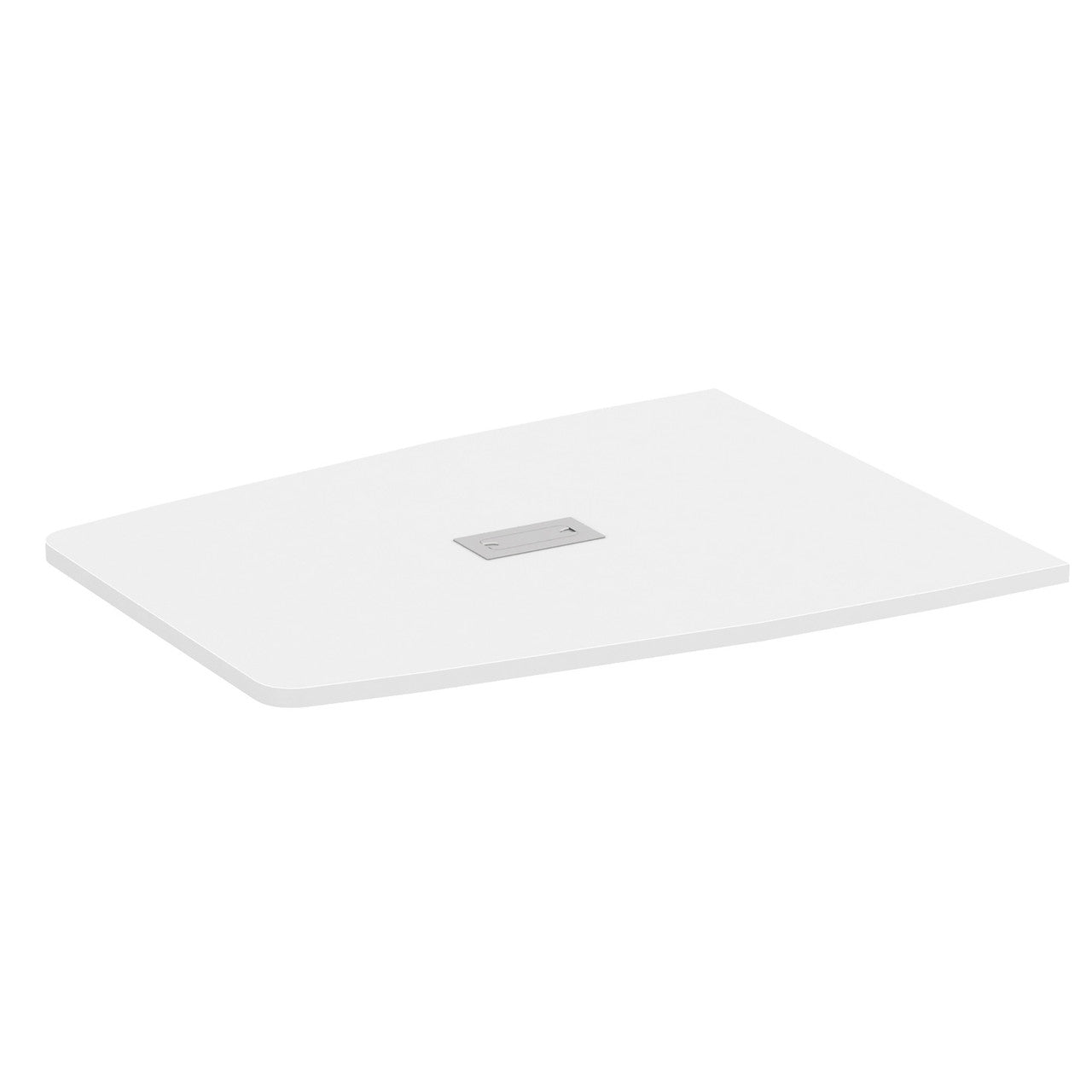 OfficeSource Conference/Multi-Purpose Tables 60.5" Half Boat Shape Top (Top Only) - White