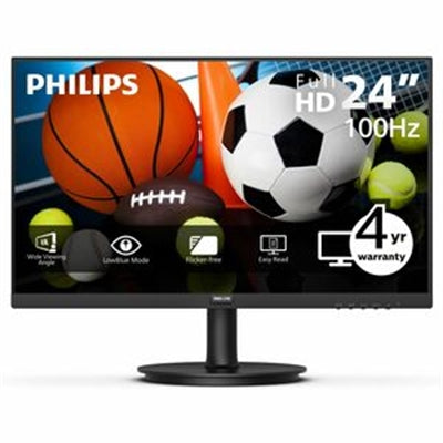 PHILIPS 241V8LBS - 24 inch Monitor, LED, FHD, HDMI, VGA, 4 Year Manufacturer Warranty - 24&amp;quot;