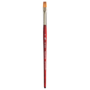 Velvetouch Flat Shader Brush, Synthetic Bristles, Short Handle Mixed Media Paintbrush, Scarlet, Size 8, 1 Count