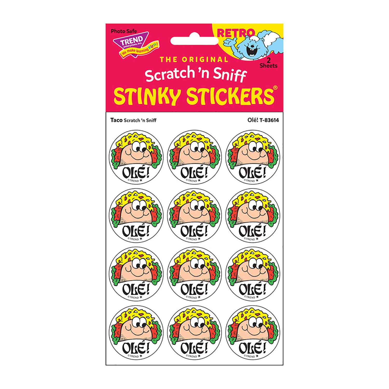 Olé!/Taco Scented Stickers, Pack of 24