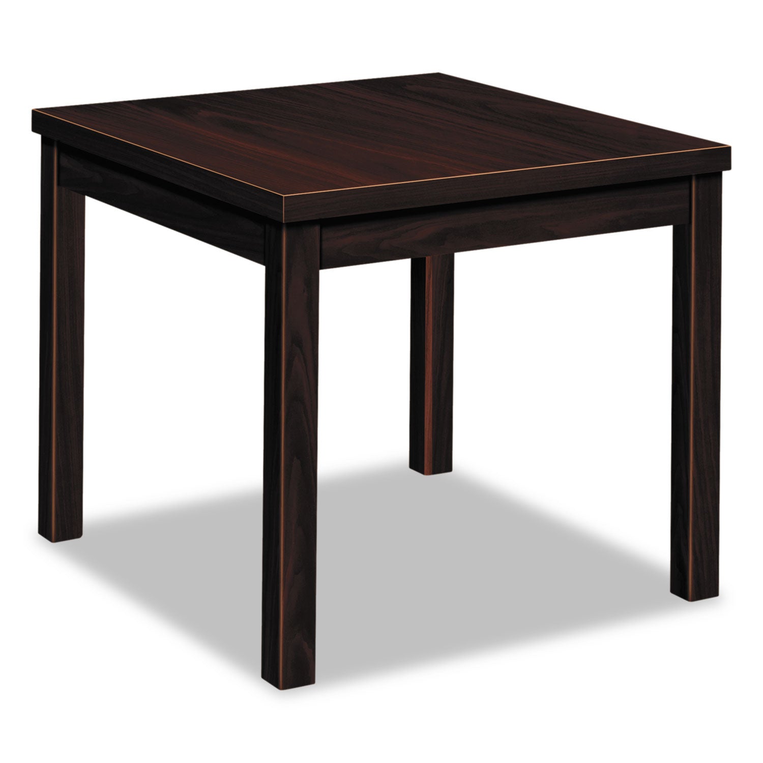 HON H80193 End Table - 20" Height x 24" Width x 20" Depth - Flat Edge - Finish: Mahogany - 1 Each