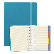 56 Sheets - Twin Wirebound - Ruled Margin - A5 - 8 1/4" x 5 3/4" Sheet Size - Cream Paper - Refillable, Elastic Closure, Storage Pocket, Page Marker, Indexed - Recycled - 1 Each