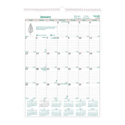 Brownline EcoLogix Monthly Wall Calendar, Twin-Wire Binding, 100% Recycled