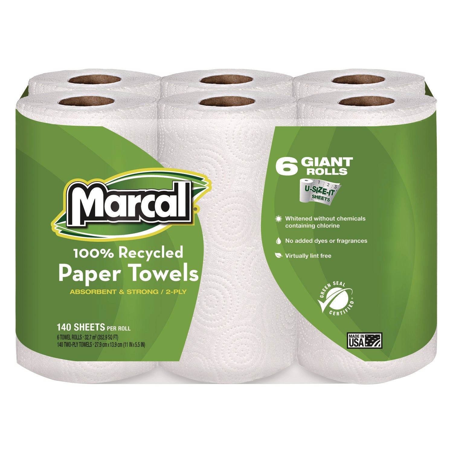 2 Ply - 140 Sheets/Roll - WhitePack - 6/Pack - 4 / Carton