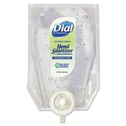 Dial Professional Hand Sanitizer Gel Refill, 15 fl oz, Fragrance-Free, Dye-Free, Moisturizing, Antibacterial, Clear, 6/Carton