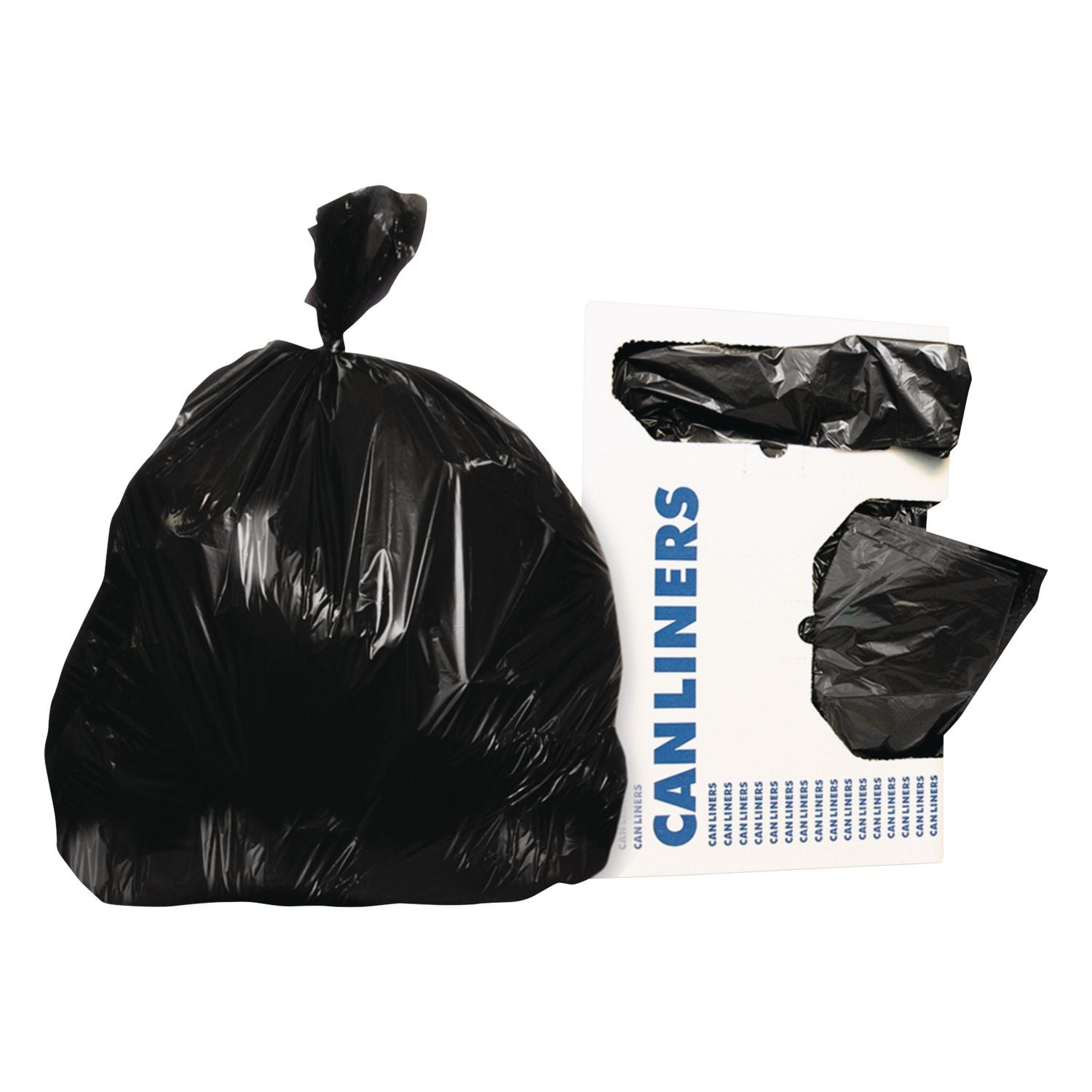Linear Low-Density Can Liners, 30 Gal, 0.5 Mil, 30" X 36", Black, 250/carton