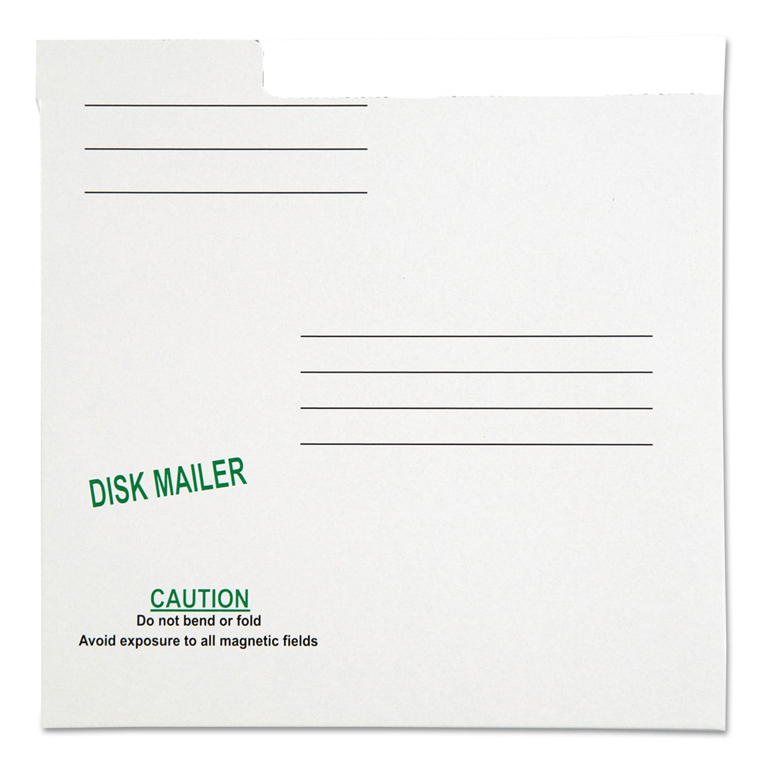Disc/Diskette - 6" Width x 5 7/8" Length - White - Paperboard - 10 / Pack
