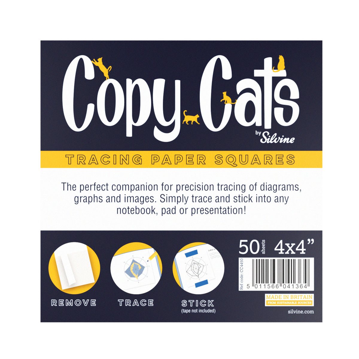 COPY CATS TRACING PAPER SQUARES 4X4