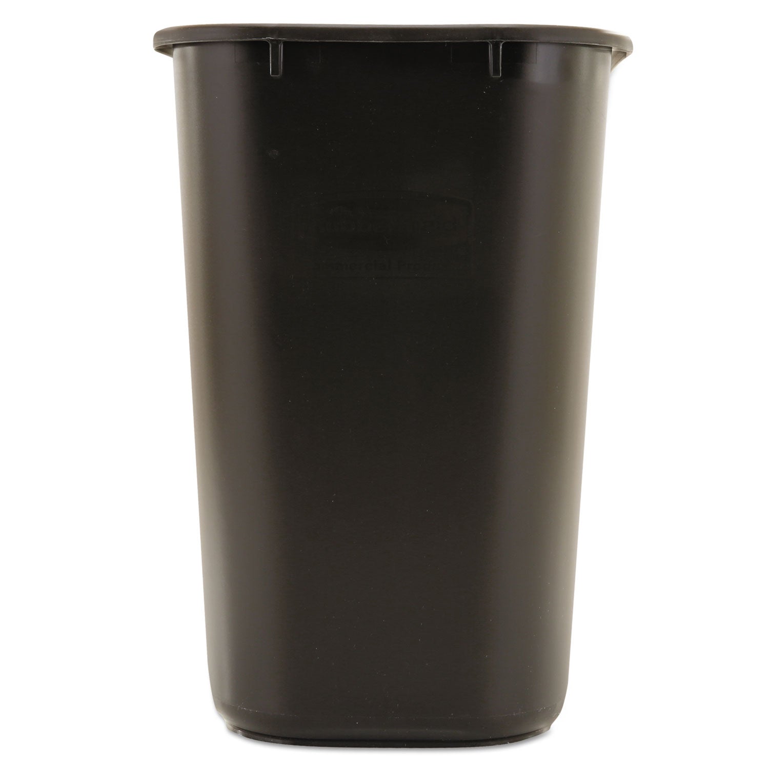 Rubbermaid Commercial 28 QT Medium Deskside Wastebasket - 7 gal Capacity - Rectangular - Durable, Dent Resistant, Rust Resistant, Easy to Clean - 15" Height x 10.5" Width x 14.5" Depth - Plastic - Black - 1 Each
