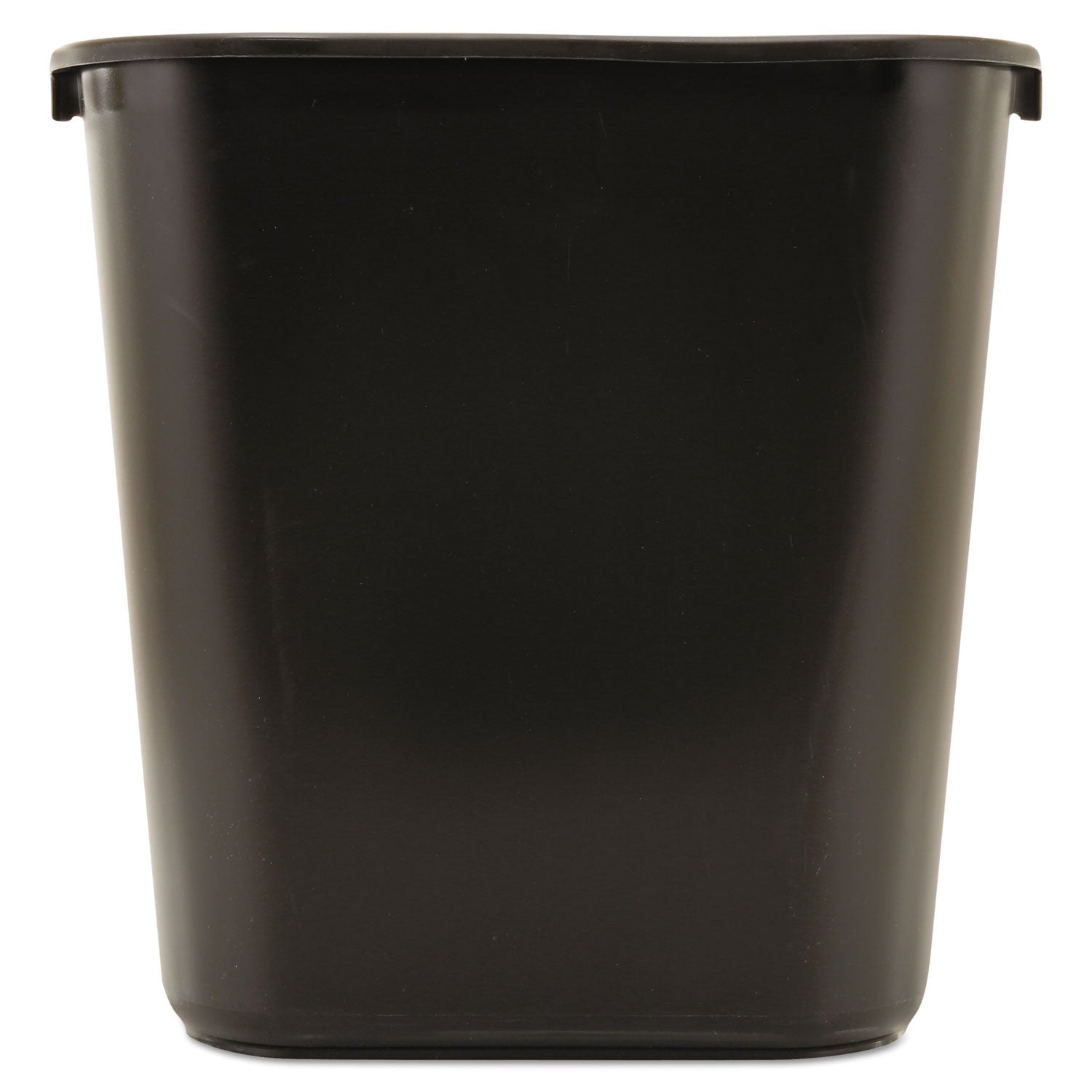 Rubbermaid Commercial 28 QT Medium Deskside Wastebasket - 7 gal Capacity - Rectangular - Durable, Dent Resistant, Rust Resistant, Easy to Clean - 15" Height x 10.5" Width x 14.5" Depth - Plastic - Black - 1 Each