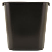 Rubbermaid Commercial 28 QT Medium Deskside Wastebasket - 7 gal Capacity - Rectangular - Durable, Dent Resistant, Rust Resistant, Easy to Clean - 15" Height x 10.5" Width x 14.5" Depth - Plastic - Black - 1 Each