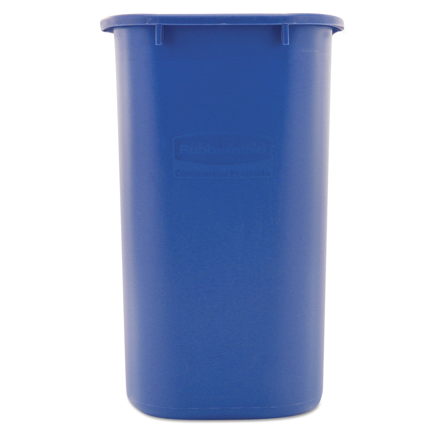 Rubbermaid Commercial Deskside Recycling Container - 7.03 gal Capacity - Rectangular - 15" Height x 14" Depth - Blue - 1 Each