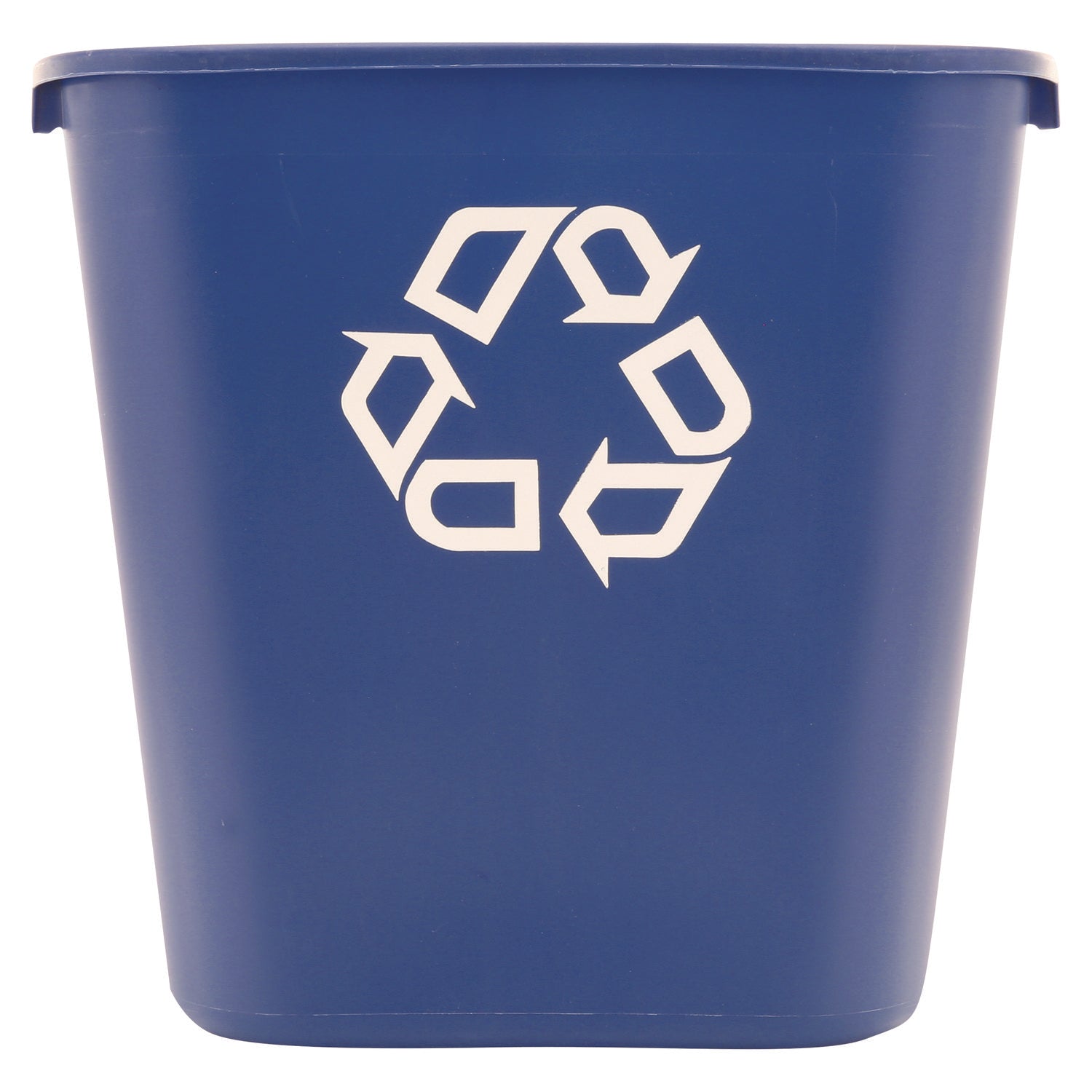 Rubbermaid Commercial Deskside Recycling Container - 7.03 gal Capacity - Rectangular - 15" Height x 14" Depth - Blue - 1 Each