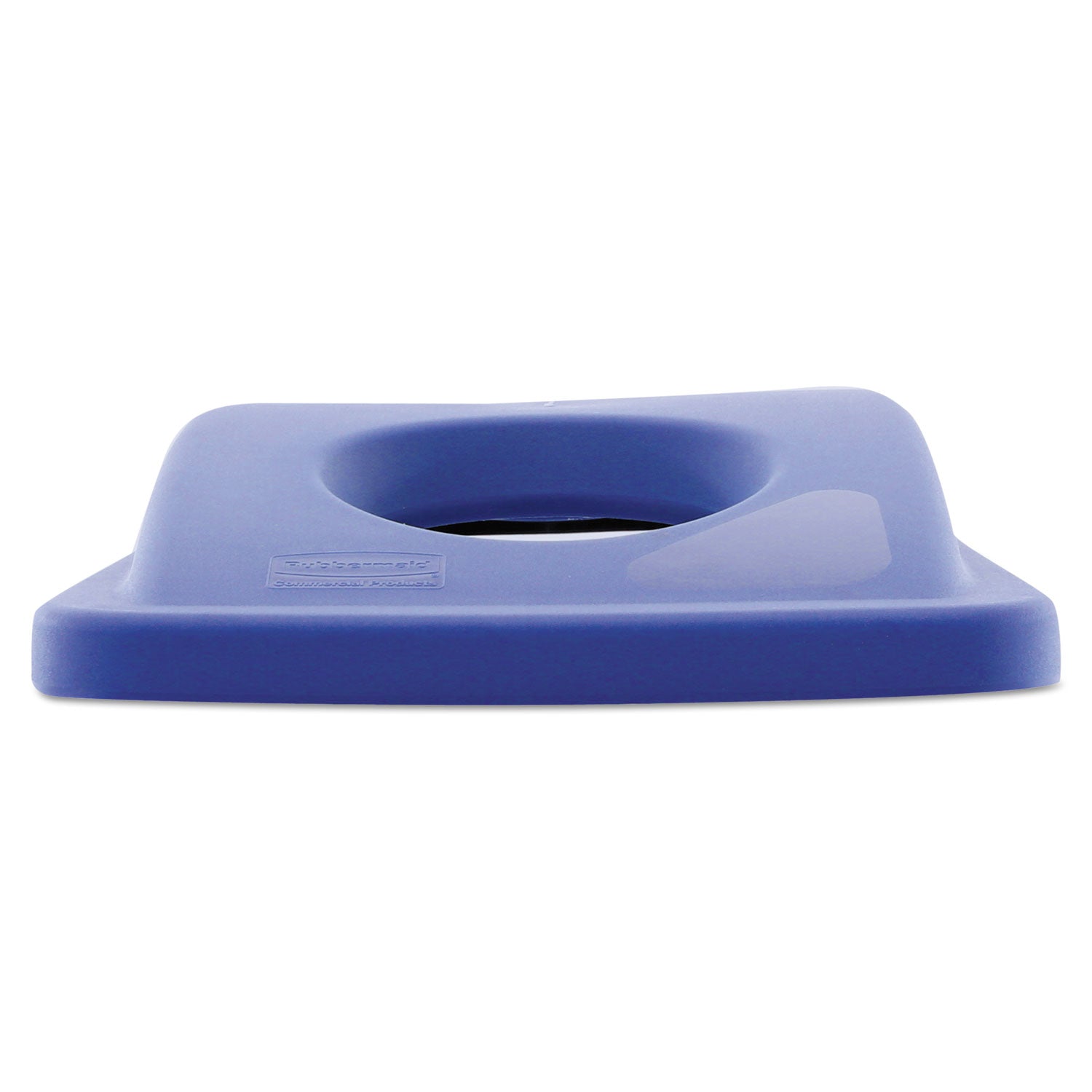 Rubbermaid Commercial Slim Jim Bottle/Can Recycling Top - Rectangular - Blue - 1 Each