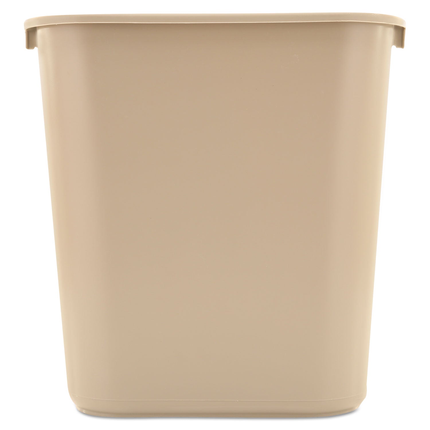 Rubbermaid Commercial 28 QT Medium Deskside Wastebasket - 7 gal Capacity - Rectangular - Durable, Dent Resistant, Rust Resistant, Easy to Clean - 15" Height x 10.5" Width x 14.5" Depth - Plastic - Beige - 1 Each
