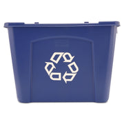 14 gal Capacity - Rectangular - 14.8" Height x 16" Width x 21" Depth - Polyethylene - Blue - 1 Each