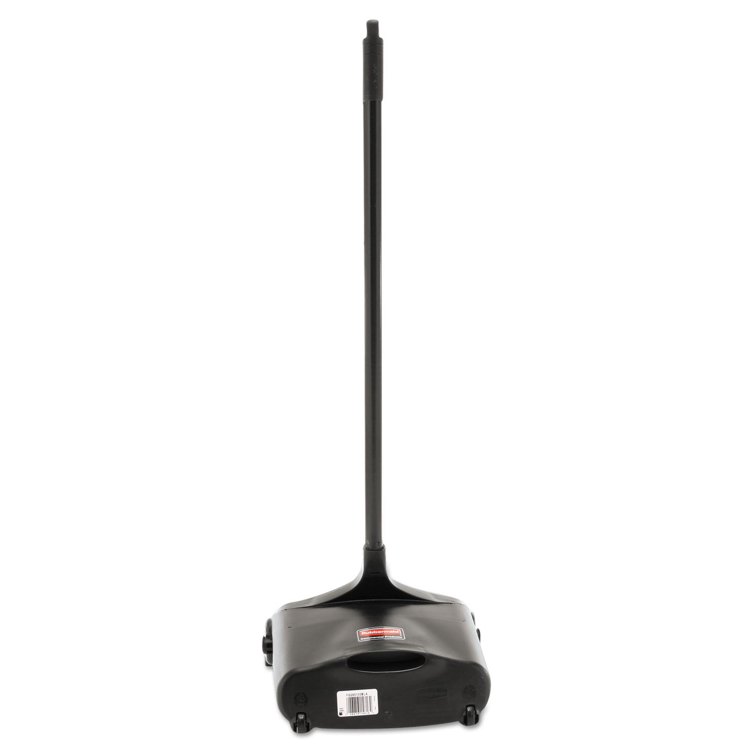 Rubbermaid Commercial LobbyPro Upright Dust Pan - 12.50" Wide - 31" Metal Handle - Plastic - Black - 1 Each