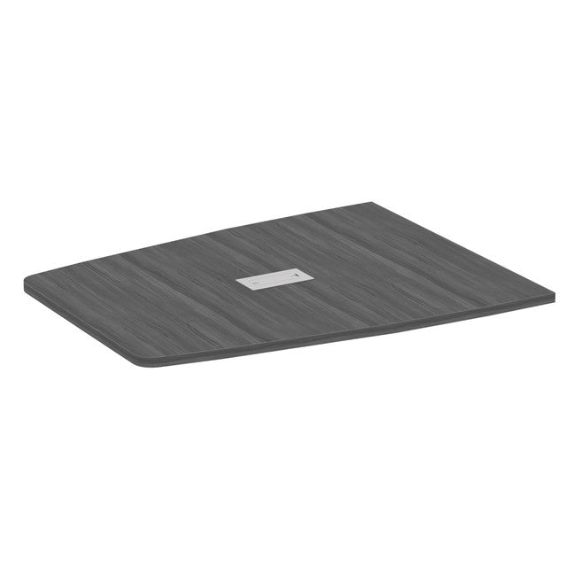 OfficeSource Conference/Multi-Purpose Tables 60.5" Half Boat Shape Top (Top Only) - Coastal Gray