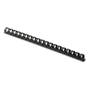 0.4" Height x 10.8" Width x 0.4" Depth - 0.37" Maximum Capacity - 55 x Sheet Capacity - For Letter 8 1/2" x 11" Sheet - 19 x Rings - Round - Black - Plastic - 1 Pack