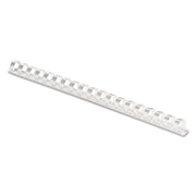 Fellowes 19-ring Plastic Comb Binding - 0.4" Height x 10.8" Width x 0.4" Depth - 0.37" Maximum Capacity - 55 x Sheet Capacity - For Letter 8 1/2" x 11" Sheet - White - Plastic - 100 / Pack