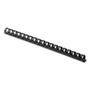 Fellowes Plastic Binding Combs - 0.6" Height x 10.8" Width x 0.6" Depth - 0.62" Maximum Capacity - 120 x Sheet Capacity - For Letter 8 1/2" x 11" Sheet - 19 x Rings - Round - Black - Plastic - 1 Pack