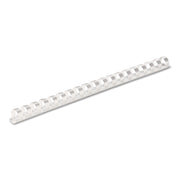 Fellowes 19-ring Plastic Comb Binding - 0.5" Height x 10.8" Width x 0.5" Depth - 0.50" Maximum Capacity - 90 x Sheet Capacity - For Letter 8 1/2" x 11" Sheet - White - Plastic - 100 / Pack
