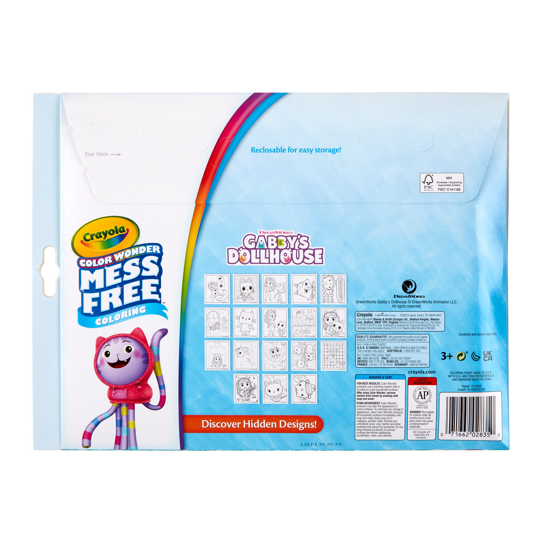 Color Wonder® Coloring Pad & Markers, Gabby's Dollhouse