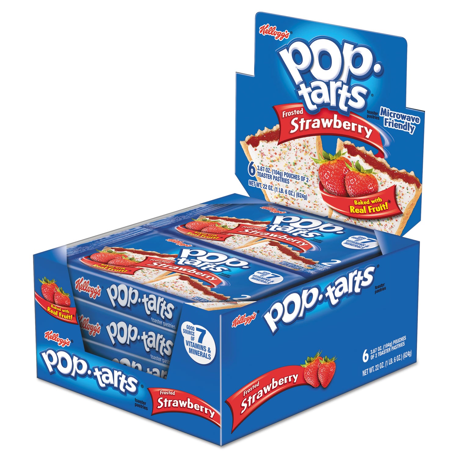 Strawberry, Frosted Strawberry - 1 - 1.37 lb - 2/Pack - 6 / Box