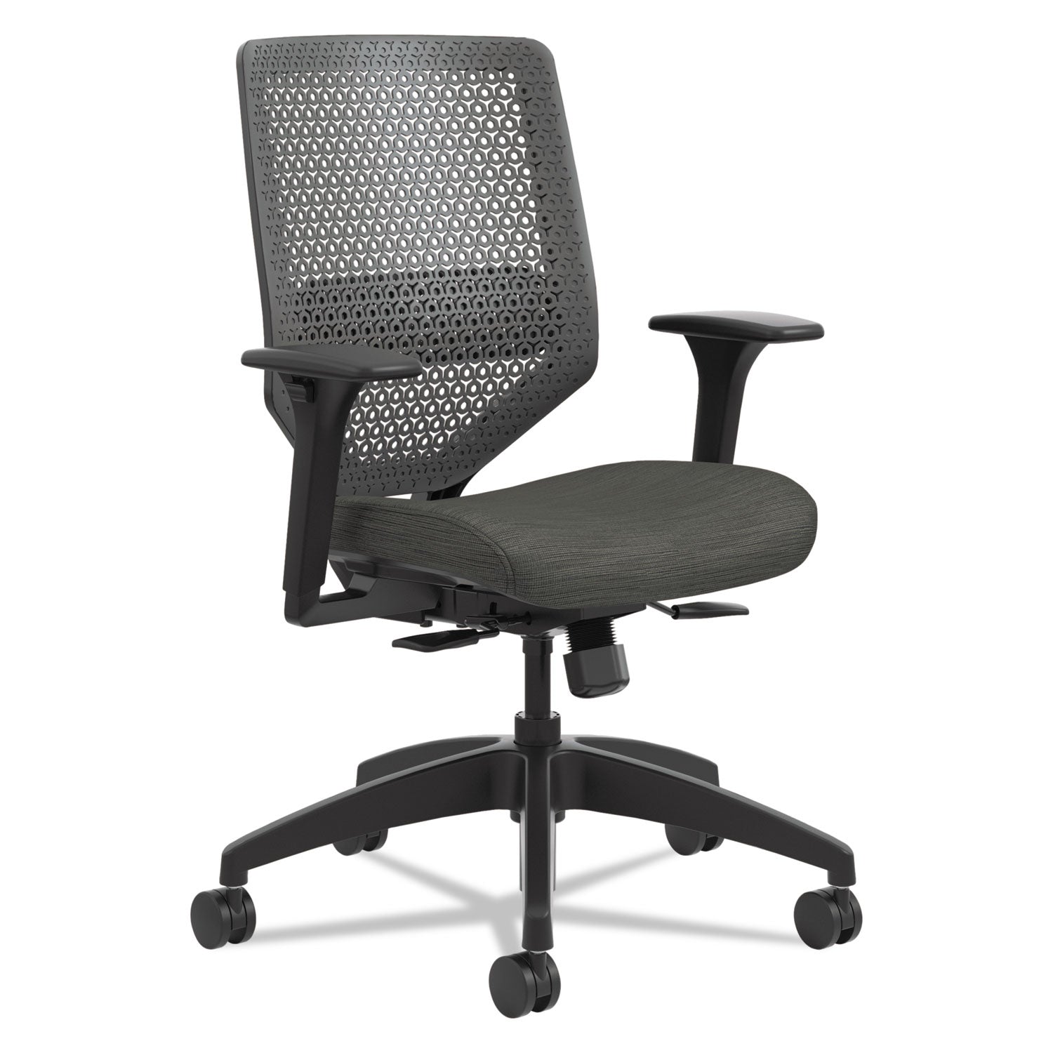 Ink Seat Color - Foam Seat Material - Charcoal Back Color - Mesh Back Material - Black Frame Color - Mid Back - 5-star Base - Armrest - 1 Each