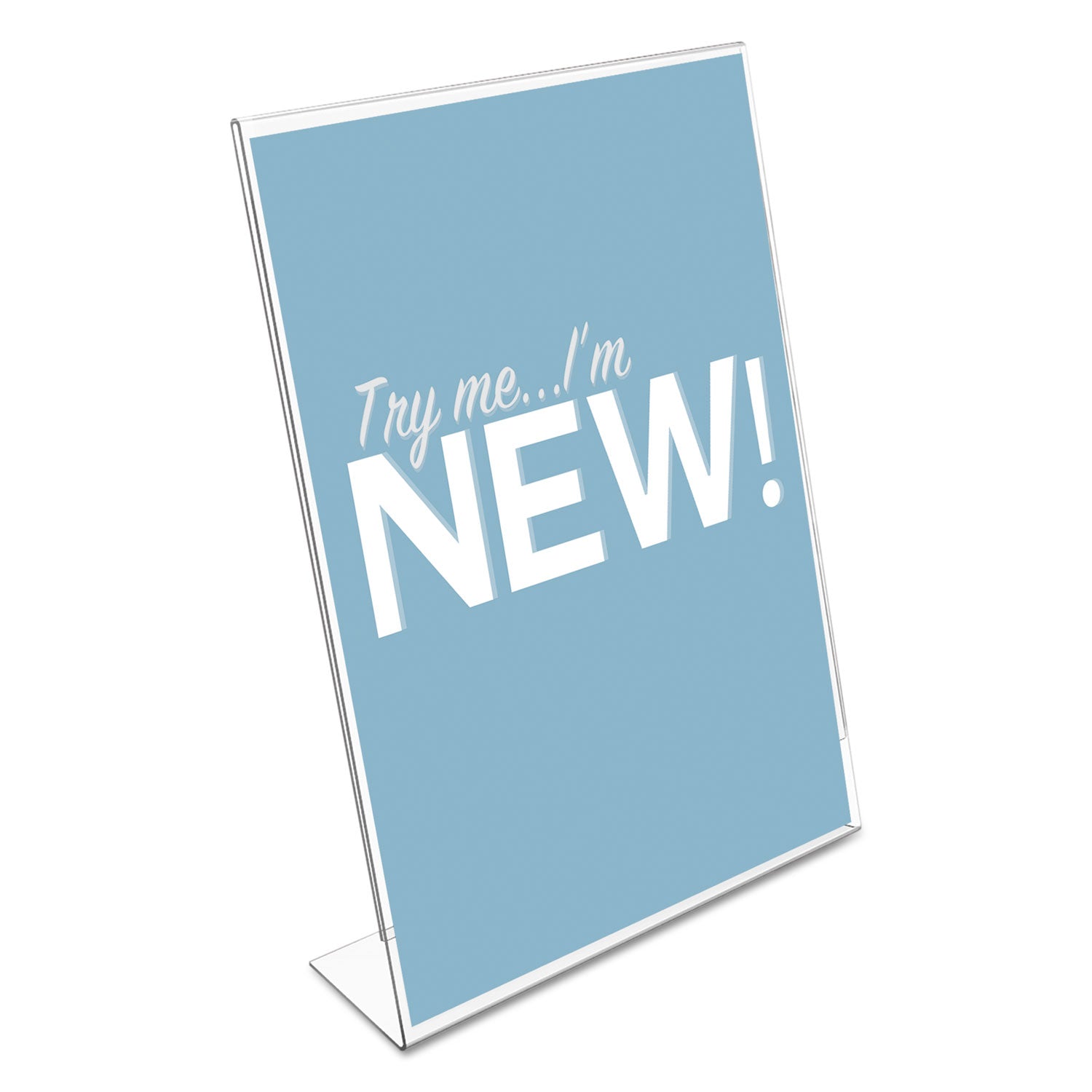 8.5" Width x 11" Height x 2.6" Depth - Rectangular Shape - Side-loading, Self-standing - Indoor, Outdoor - Plastic - Clear - 1 Each