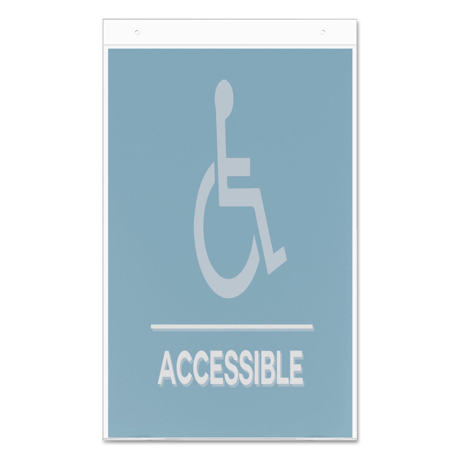 Classic Image Single-Sided Wall Sign Holder, Plastic, 11 X 17 Insert, Clear