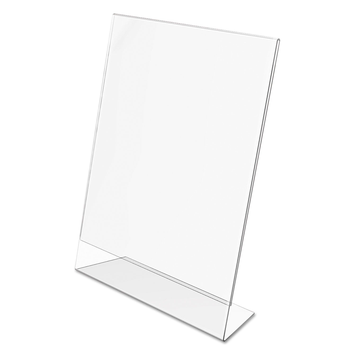 8.5" Width x 11" Height x 2.6" Depth - Rectangular Shape - Side-loading, Self-standing - Indoor, Outdoor - Plastic - Clear - 1 Each