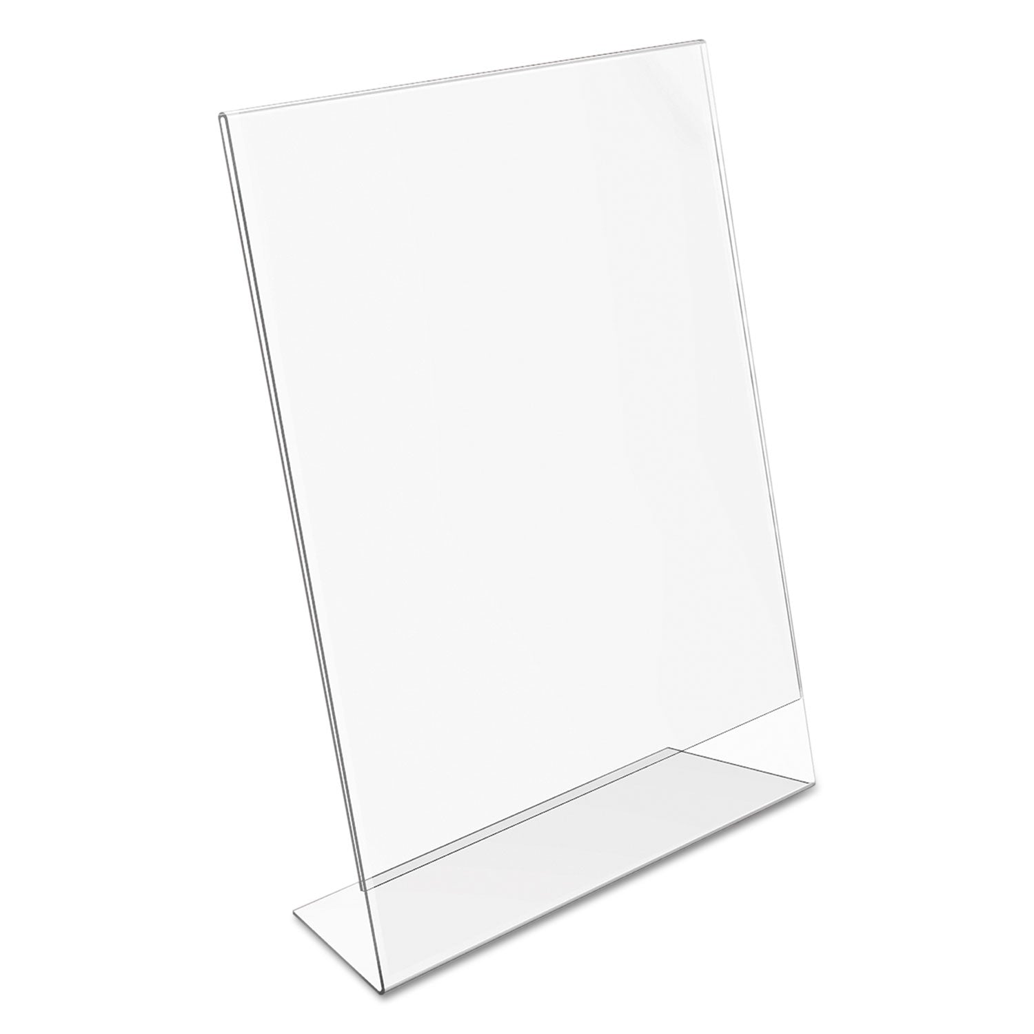 8.5" Width x 11" Height x 2.6" Depth - Rectangular Shape - Side-loading, Self-standing - Indoor, Outdoor - Plastic - Clear - 1 Each