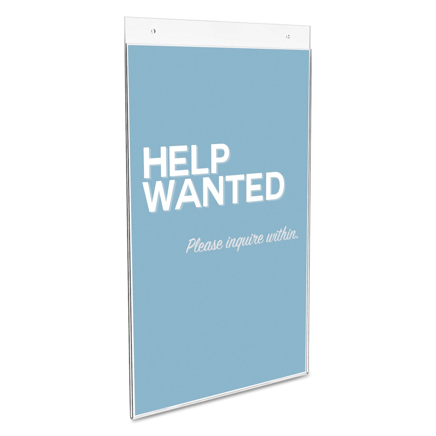 Classic Image Single-Sided Wall Sign Holder, Plastic, 11 X 17 Insert, Clear