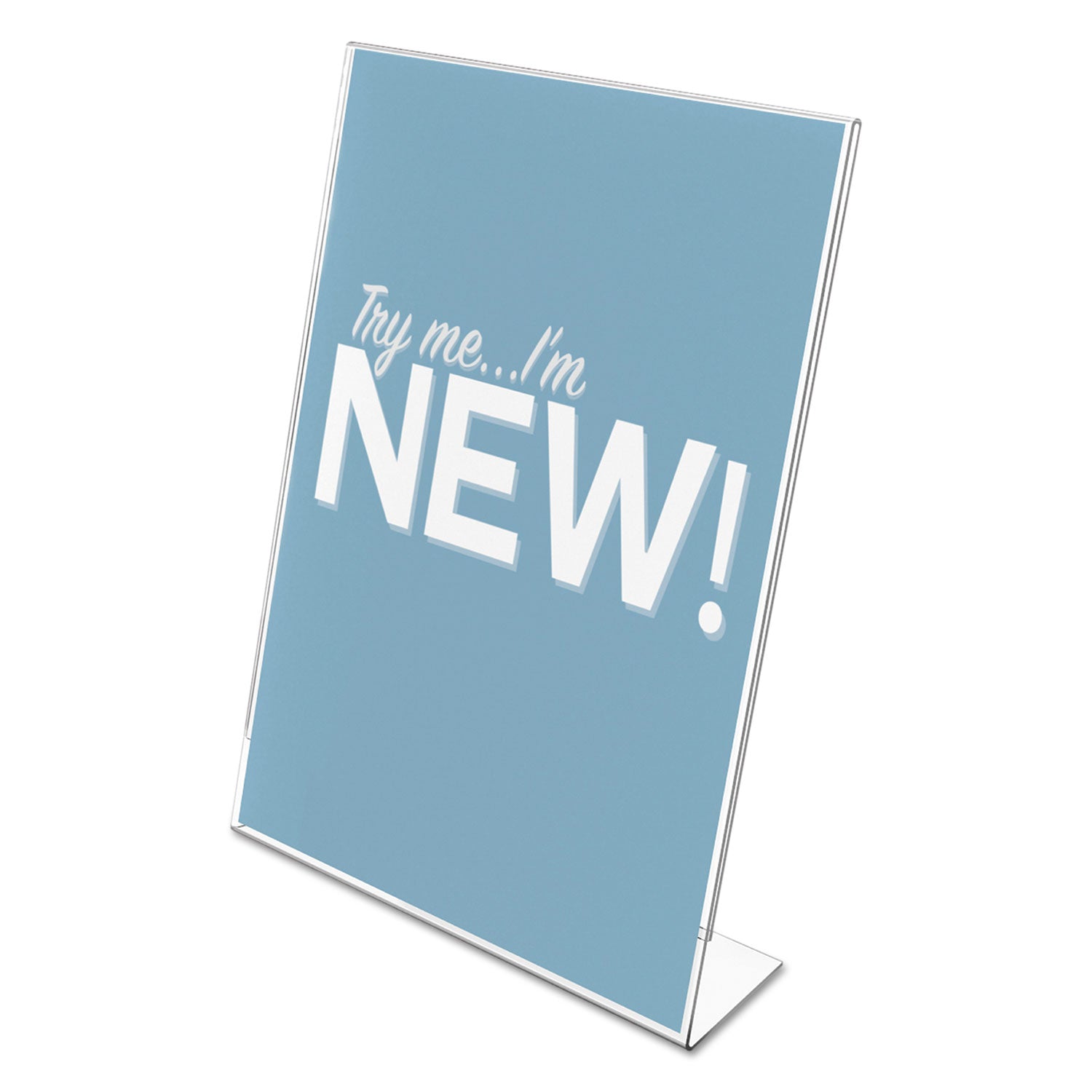 8.5" Width x 11" Height x 2.6" Depth - Rectangular Shape - Side-loading, Self-standing - Indoor, Outdoor - Plastic - Clear - 1 Each