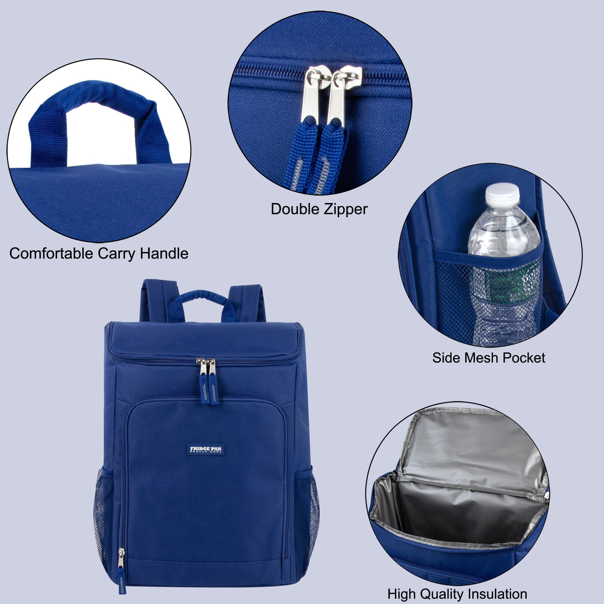 Fridge Pak 17 Inch Cooler Backpack - 2 Assorted Colors - 24 in the Pack