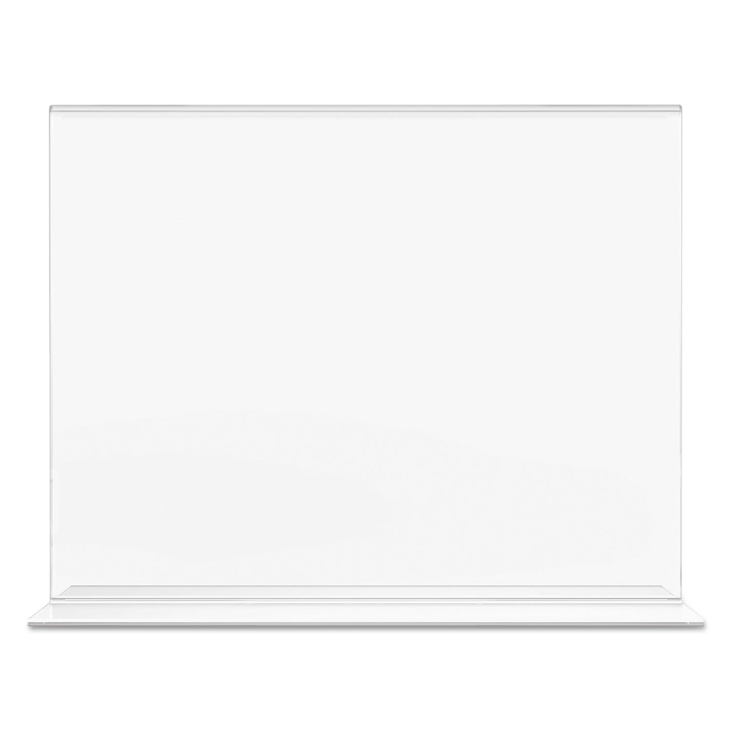 Deflecto Classic Image Double-Sided Sign Holder - 11" Width x 8.5" Height - Rectangular Shape - Self-standing, Bottom Loading - Indoor, Outdoor - Plastic - Clear, Clear - 1 Each