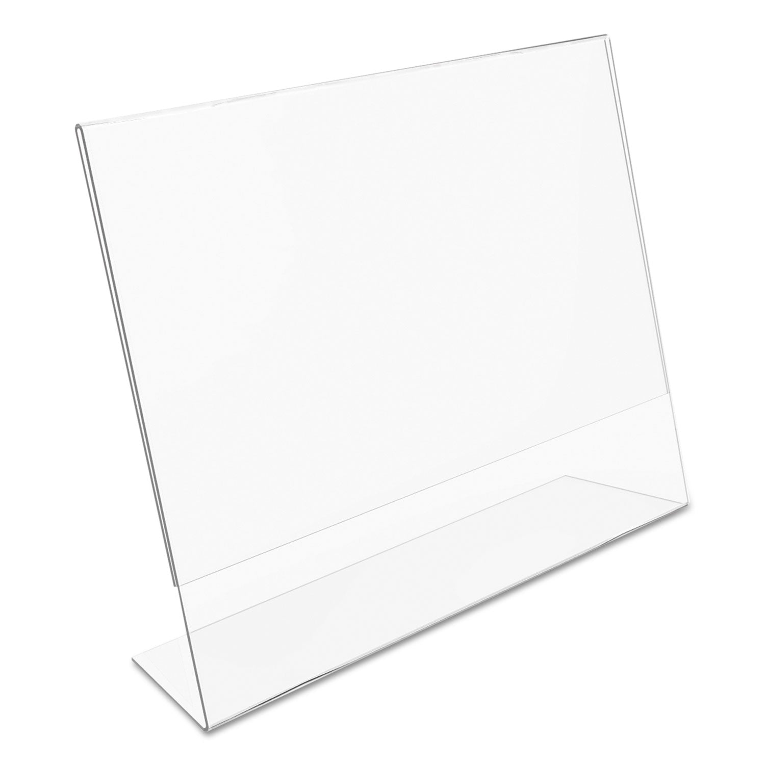 Classic Image Slanted Sign Holder, Landscaped, 11 x 8.5 Insert, Clear