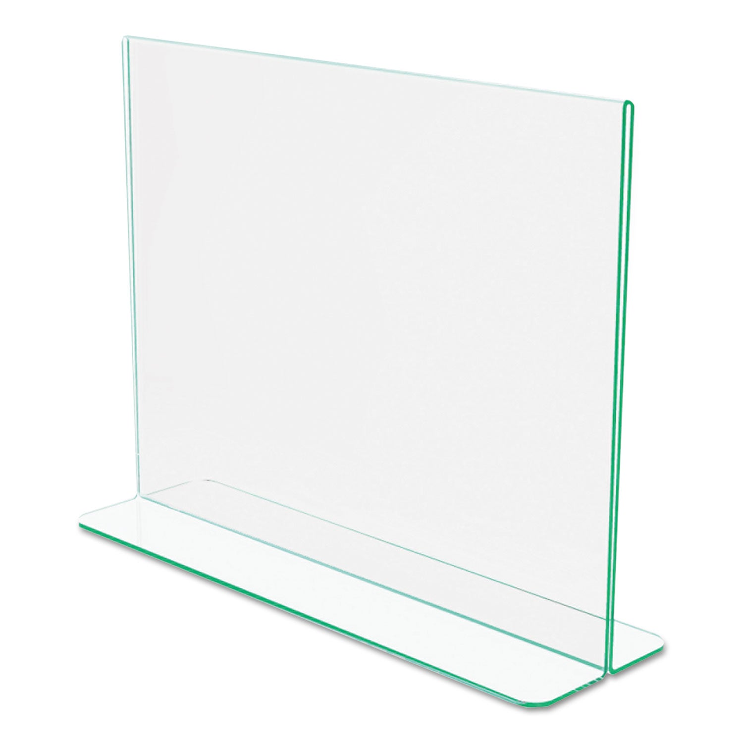 Deflecto Superior Image Premium Green Edge Sign Holder - 11" Width x 8.5" Height - Side-loading, Bottom Loading - 1 Each